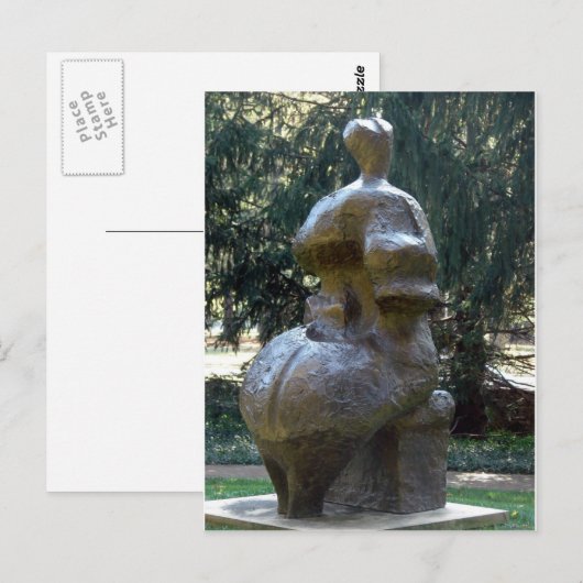 Kansas City Sculpture in Park A Seated Woman Briefkaart (Voorkant / Achterkant)