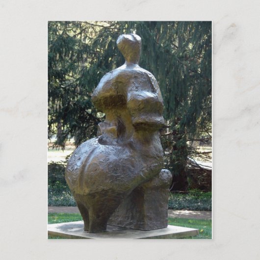 Kansas City Sculpture in Park A Seated Woman Briefkaart (Voorkant)