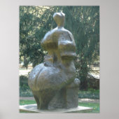 Kansas City Sculpture in Park A Seated Woman Poster (Voorkant)