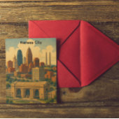 Kansas City Silhouette Skyline Briefkaart