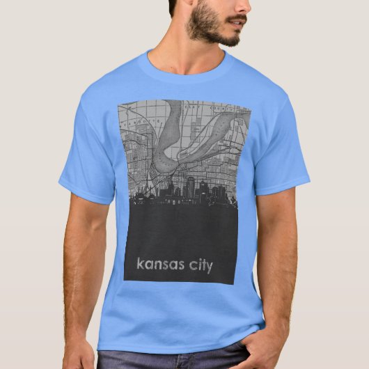 kansas city skyline 3 t-shirt (Voorkant)