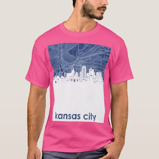 kansas city skyline 4 t-shirt (Voorkant)