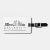 Kansas City Skyline Bagagelabel (Voorkant horizontaal)