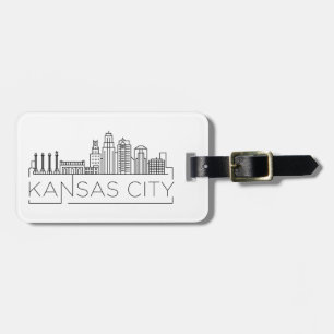 Kansas City Skyline Bagagelabel