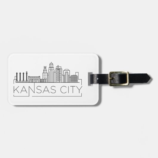 Kansas City Skyline Bagagelabel (Voorkant horizontaal)