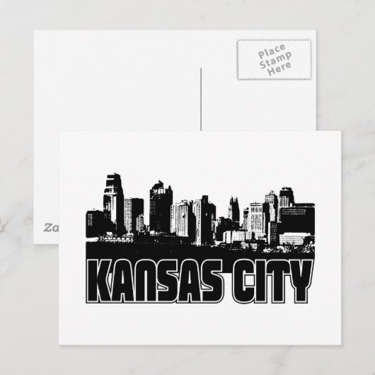 Kansas City Skyline Briefkaart (Voorkant / Achterkant)