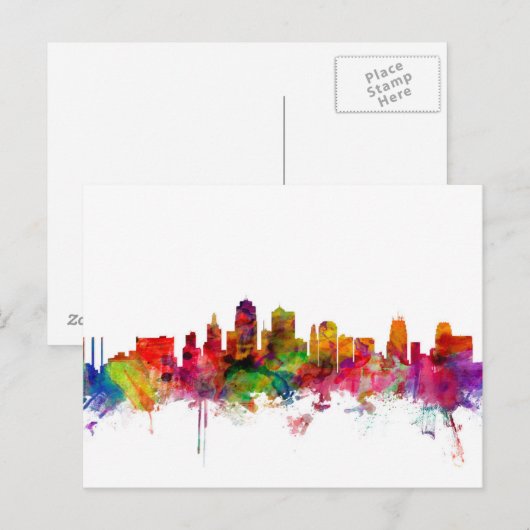 Kansas City Skyline Briefkaart (Voorkant / Achterkant)