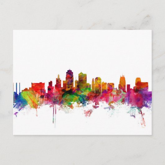 Kansas City Skyline Briefkaart (Voorkant)