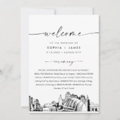 Kansas City Skyline huwelijksprogramma 5x7 platte  Kaart (Voorkant)