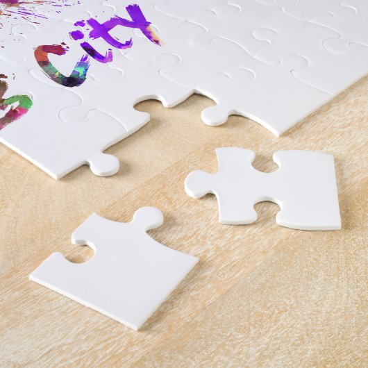 Kansas City skyline in waterverf Legpuzzel (Zijkant)