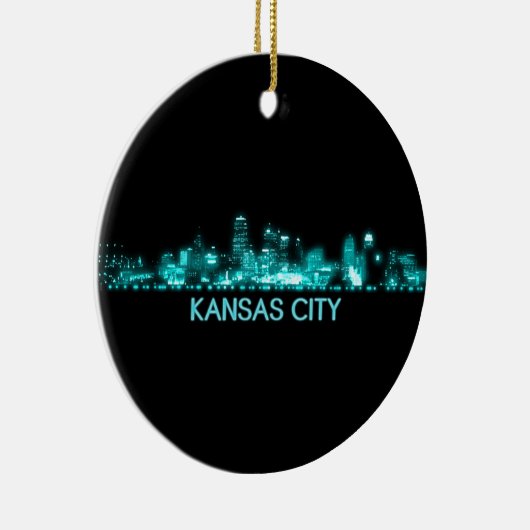 Kansas City Skyline Keramisch Ornament (Rechts)