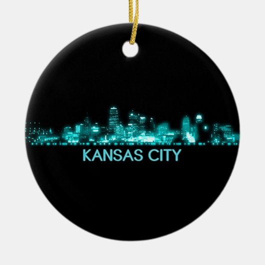 Kansas City Skyline Keramisch Ornament (Voorkant)