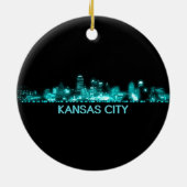 Kansas City Skyline Keramisch Ornament (Achterkant)