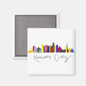 Kansas City Skyline Magneet (Voorkant / Achterkant)