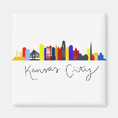 Kansas City Skyline Magneet (Voorkant)