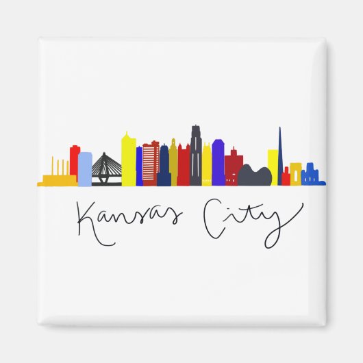 Kansas City Skyline Magneet (Voorkant)
