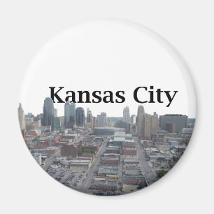 Kansas City Skyline met Kansas City in Sky Magneet