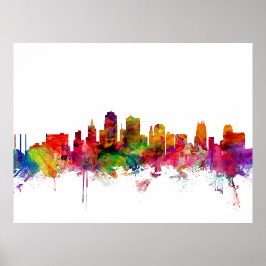 Kansas City Skyline Poster (Voorkant)