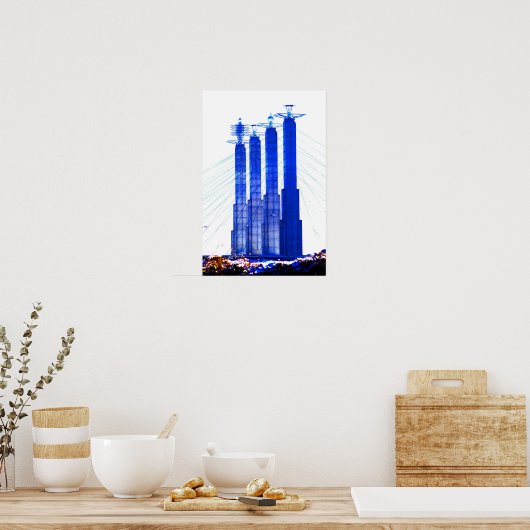 Kansas City Skyline poster (Keuken)