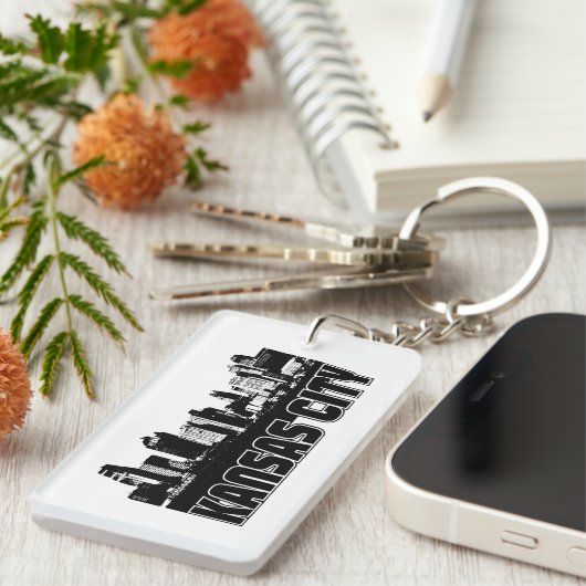 Kansas City Skyline Sleutelhanger (Voorkant Rechts)