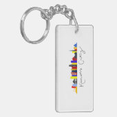 Kansas City Skyline Sleutelhanger (Voorkant Links)