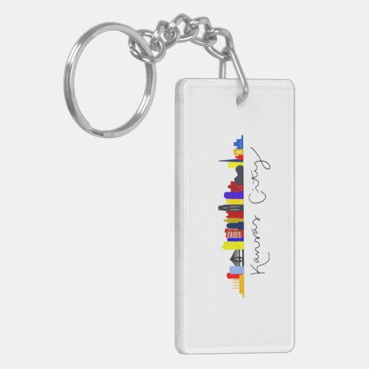 Kansas City Skyline Sleutelhanger (Voorkant Links)