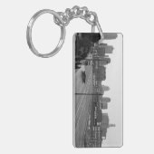 Kansas City Skyline, zwart-wit foto Sleutelhanger (Voorkant Links)