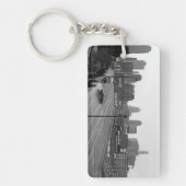 Kansas City Skyline, zwart-wit foto Sleutelhanger (Voorkant)