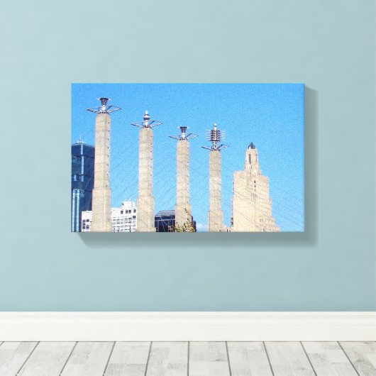 Kansas City Space Aliens Canvas Afdruk (Insitu (Houten vloer))