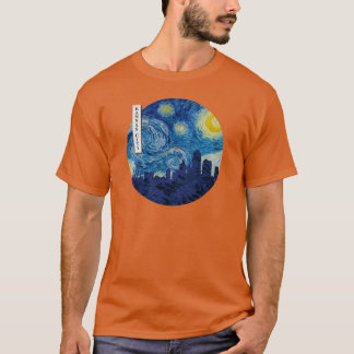 Kansas City Starry Night Van Gogh Cirkel T-shirt