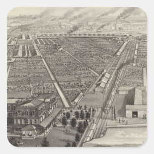 Kansas City Stock Yards, Kansas City, Kansas Vierkante Sticker