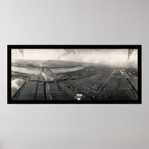 Kansas City Stockyards Foto 1907 Poster