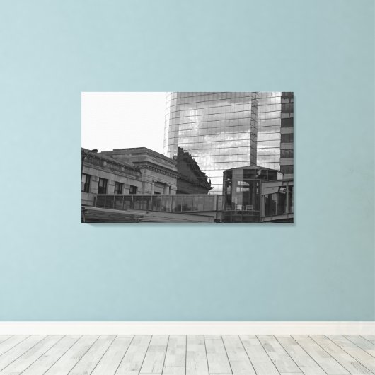 Kansas City The Link Architecture Photo Canvas Afdruk (Insitu (Houten vloer))
