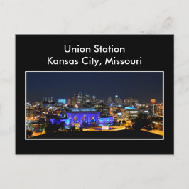 Kansas City Union Station in het blauw Briefkaart