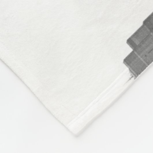 Kansas City Urban Skyline, zwart-wit Foto Fleece Deken (Hoek)