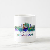 Kansas City V2  skyline in watercolor Koffiemok (Center)