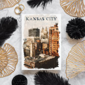 Kansas City Vintage Travel Waterverf Briefkaart