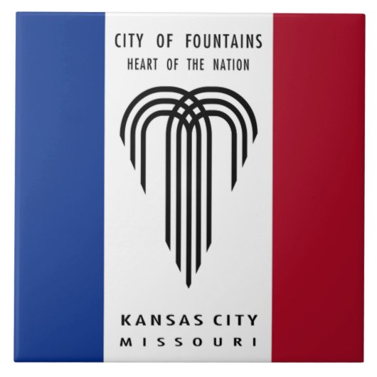 Kansas City vlag Tegeltje (Voorkant)