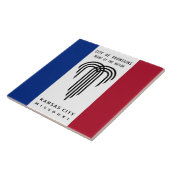 Kansas City vlag Tegeltje (Zijkant)