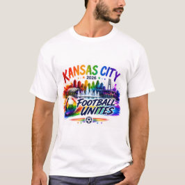 Kansas City Voetbal verenigt World Cup Pride T-shi T-shirt