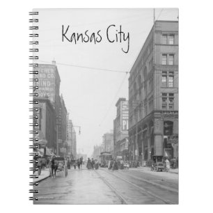 Kansas City Walnut Street in 1906 Notitieboek