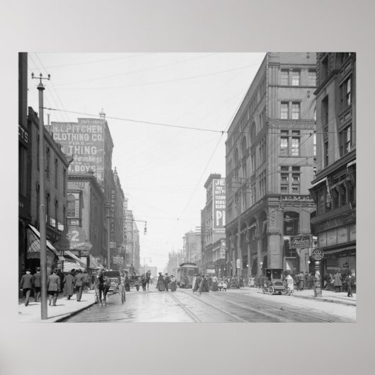  Kansas City Walnut Street in 1906 Poster (Voorkant)