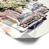 Kansas City Waterverf Schilderij Reizen Poster (Hoek)