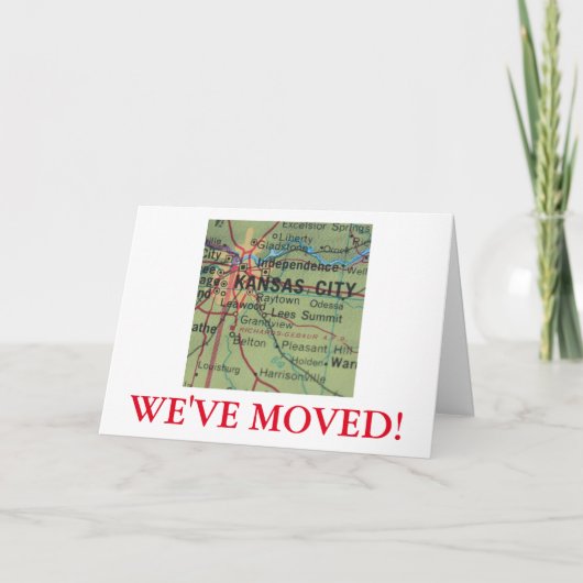 Kansas City We hebben adresaankondiging verplaatst Aankondiging (Voorkant)