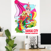 Kansas City, welkom in hippy avontuur Poster (Thuiskantoor)