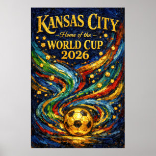 Kansas City Wereldkampioenschap 2026 Olie Schilder Poster