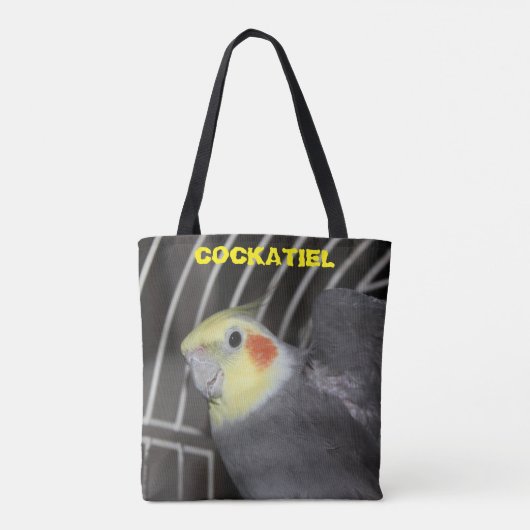 Kansas Cockatiel closeup Canvas tas (Achterkant)
