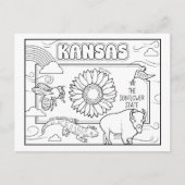 Kansas Color Me Collage Briefkaart (Voorkant)