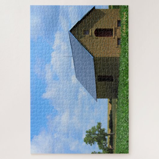 Kansas Colorful Barn met Clouds Puzzle Legpuzzel (Verticaal)