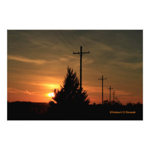 Kansas Colorful Sunset Foto Uitbreiding Afdruk